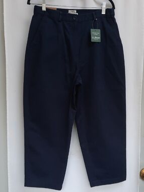 LL Bean Original Fit Blue Cropped Pants  #274907 Size 12
